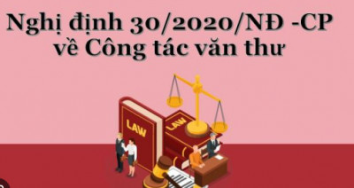 NGHỊ ĐỊNH 30/2020 CỦA CHÍNH PHỦ VỀ CÔNG TÁC VĂN THƯ